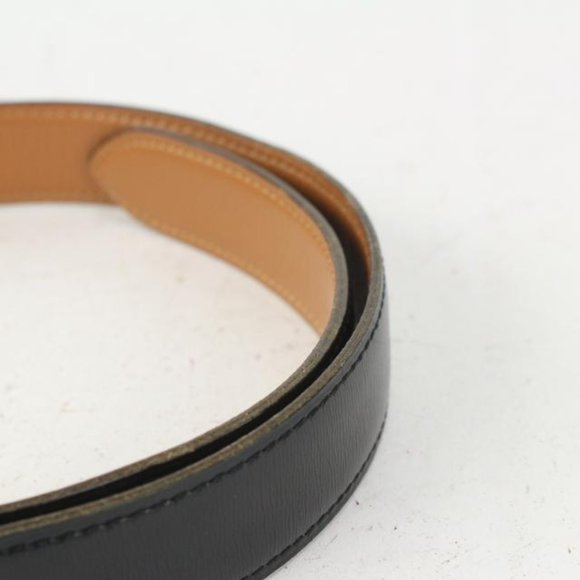 Hermès Black x Gold Wishbone Horseshoe Belt main image 10